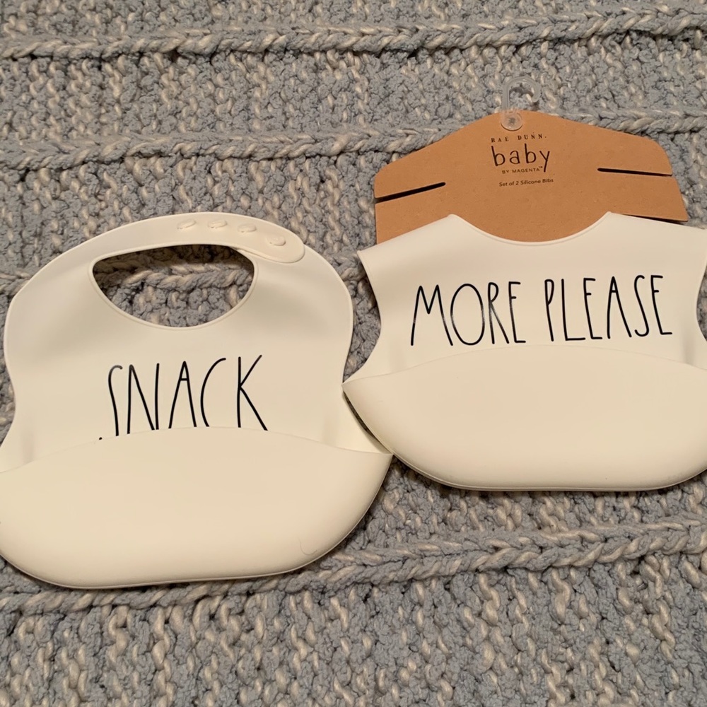 COPY - Rae Dunn Baby Set of 2 Silicone Bibs